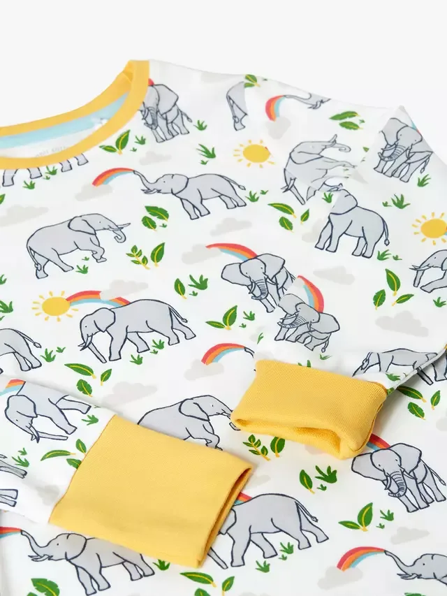 Детский пижамный комплект с длинными рукавами Sundown, цвет Elephant Plains Frugi — фото 2