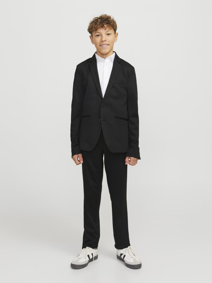 JACK & JONES Junior Однобортный пиджак черного цвета — фото 4