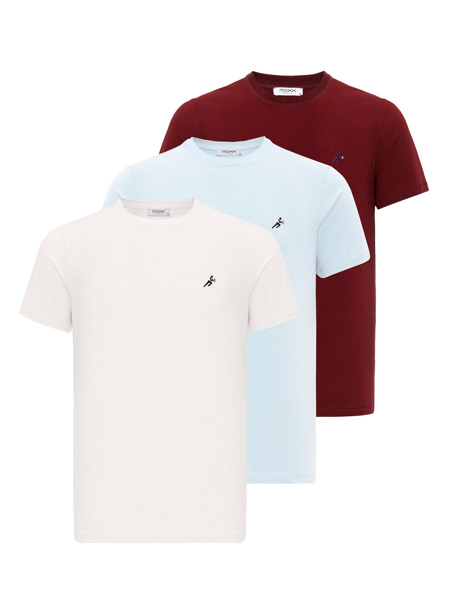 

Рубашка Moxx Paris, цвет Light blue/Wine red/White