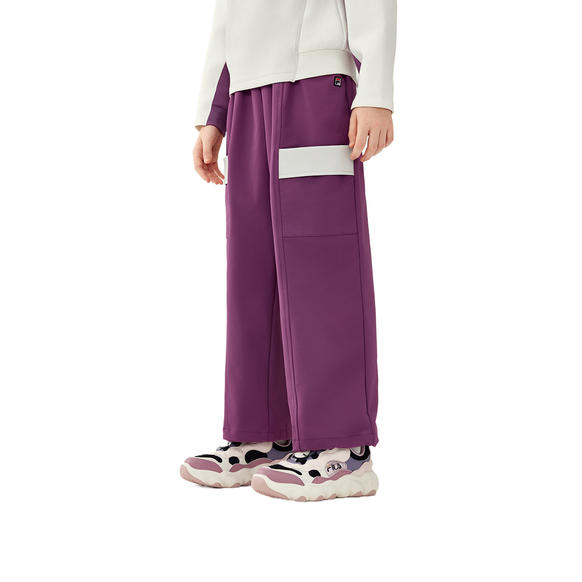 Классические повседневные штаны kids FILA KIDS, темно-фиолетовый — фото 4