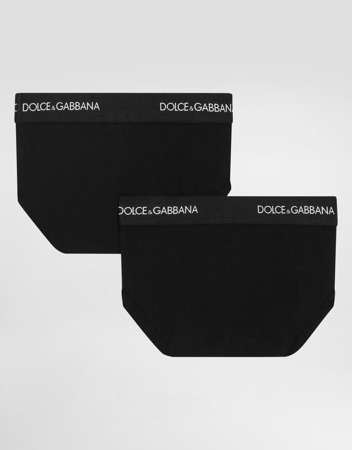 Двойная упаковка стрейчевых трусов из джерси DOLCE & GABBANA, черный — фото 2