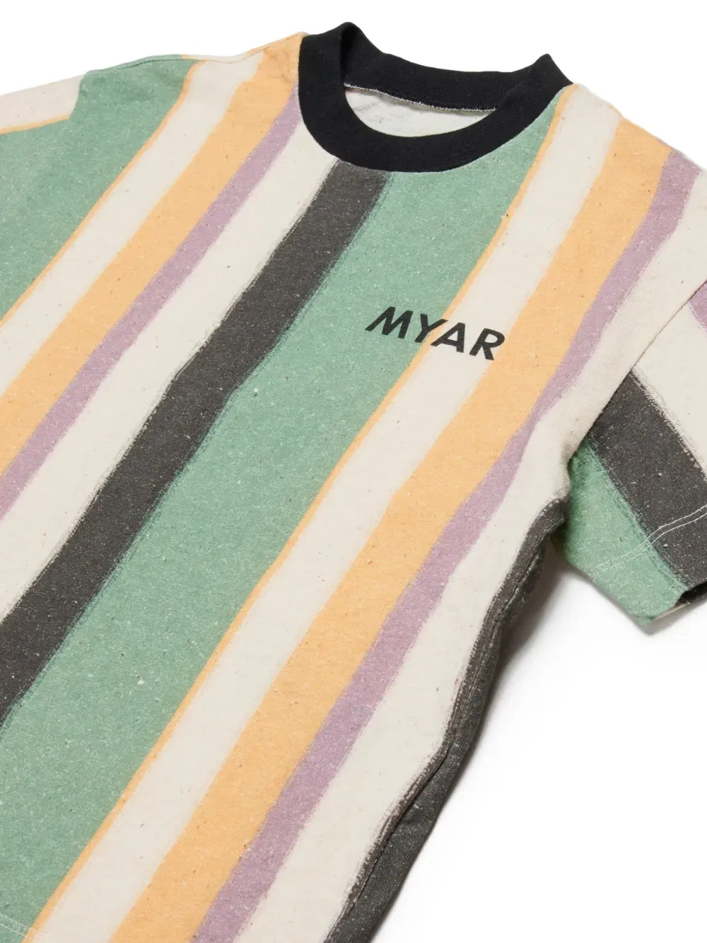 Полосатая футболка с круглым вырезом Myar Kids, нейтральный — фото 3