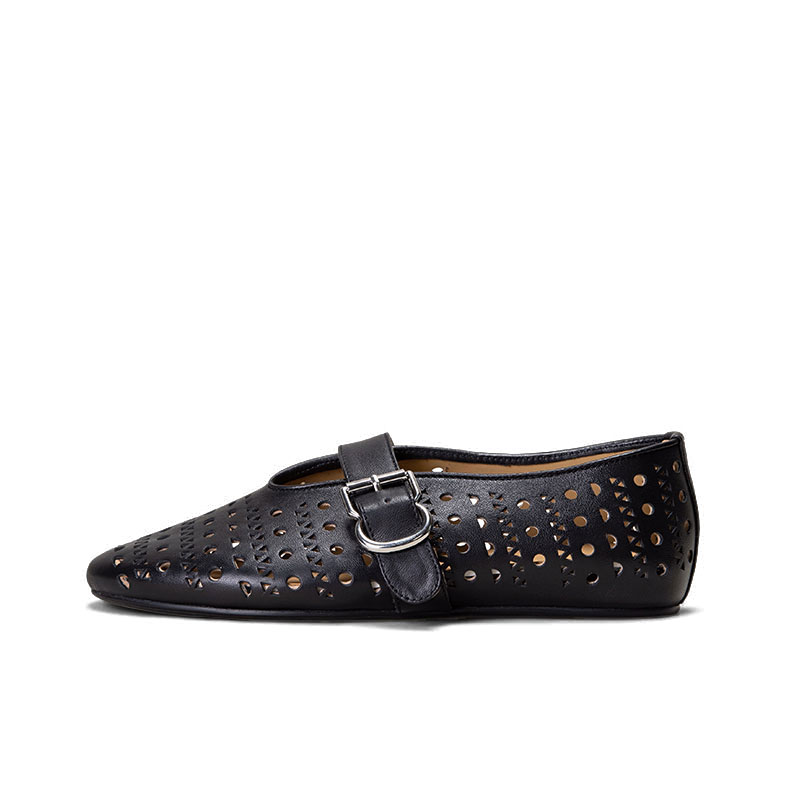 SHOEMAKER QUEEN Стильные золотые балетки Flat Mary Jane, цвет Stylish Gold — фото 3