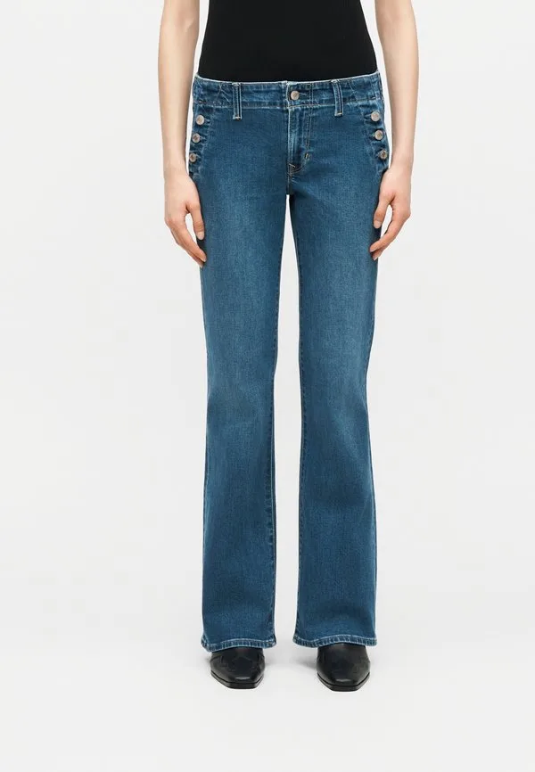 Длинные и облегающие матросские джинсы-клеш Gap, Blue Denim