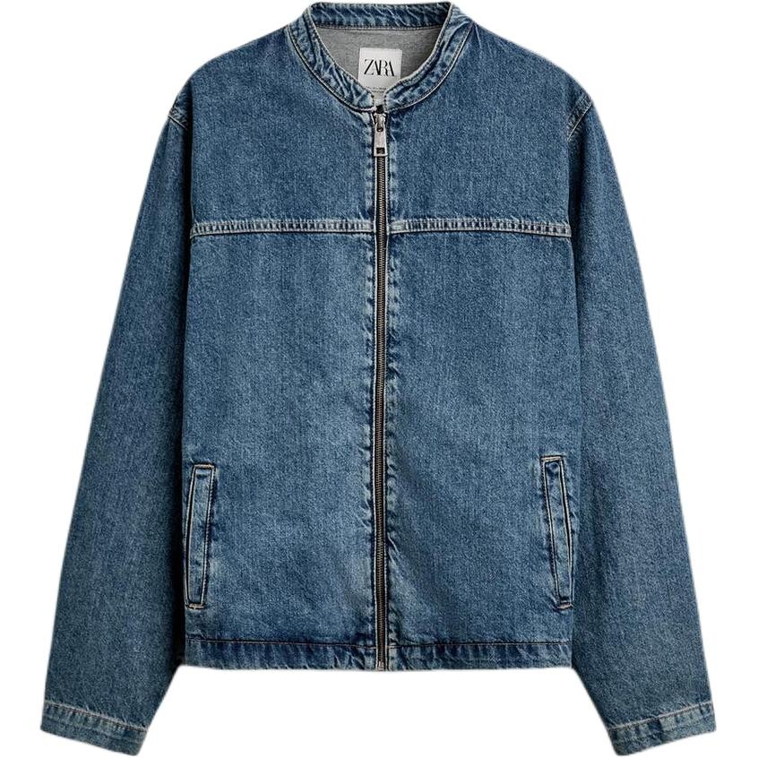 

Джинсовая куртка мужская синий Zara