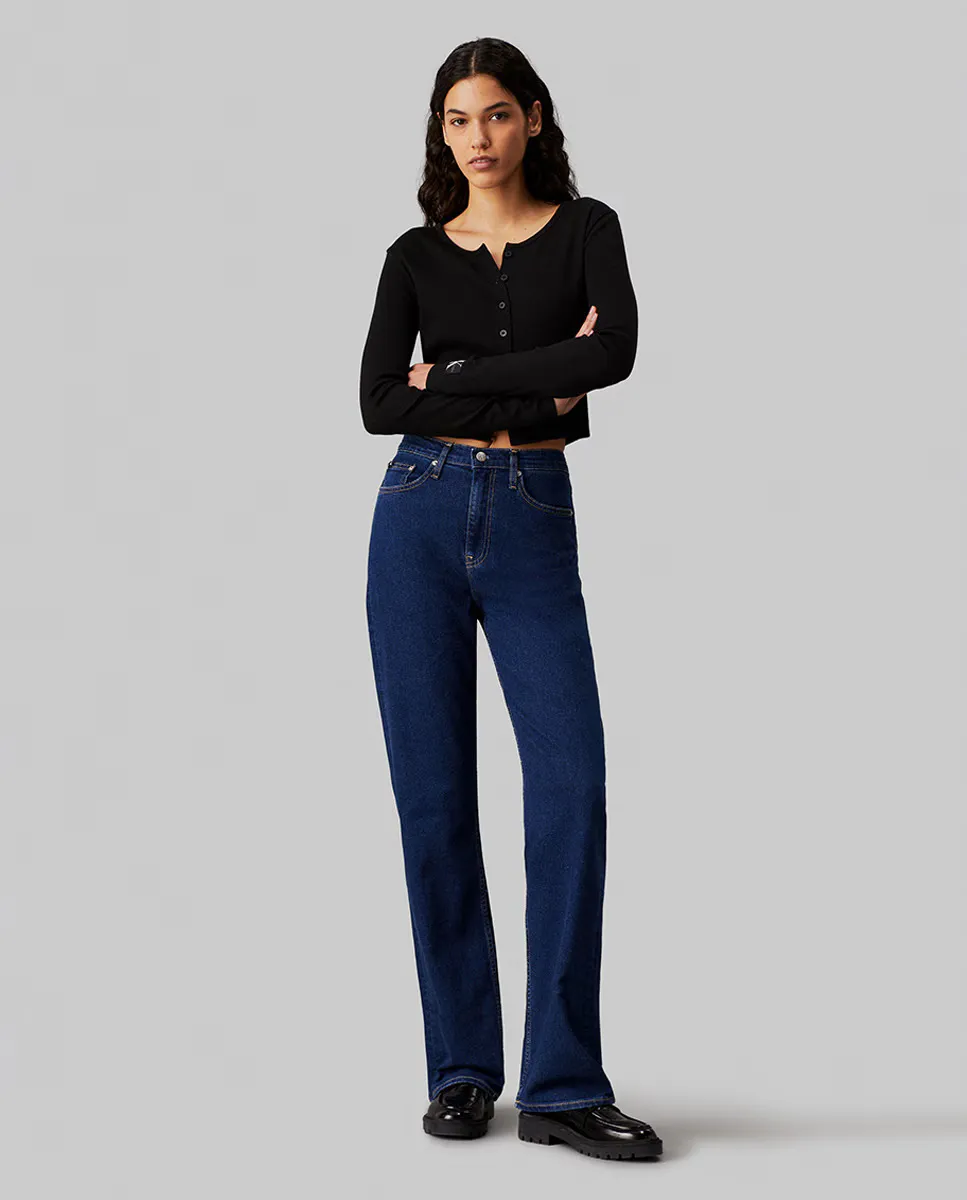 

Женские джинсы узкого кроя с завышенной талией Calvin Klein Jeans, синий