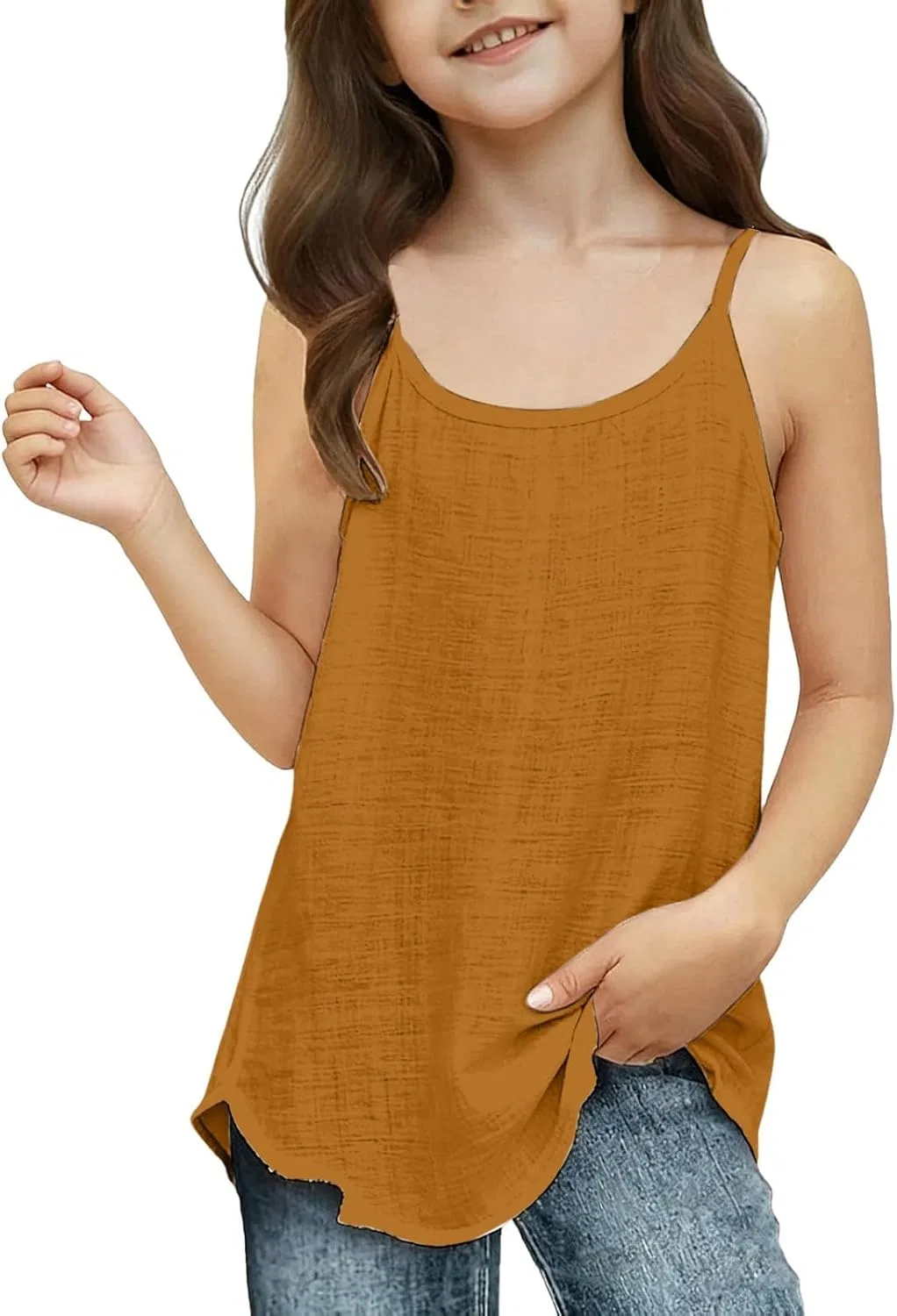 Топ-борцовка с встроенным бюстгальтером, Cotton, Brown — фото 2