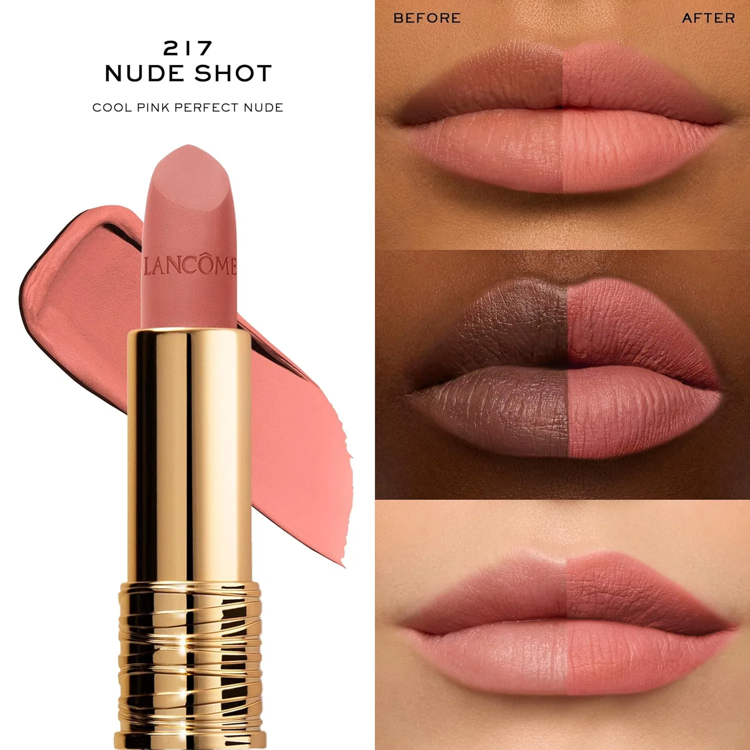 Матовая помада «L'Absolu Rouge Drama Matte» 3.6 г от Lancôme Lancôme, 217 Nude Shot — фото 3