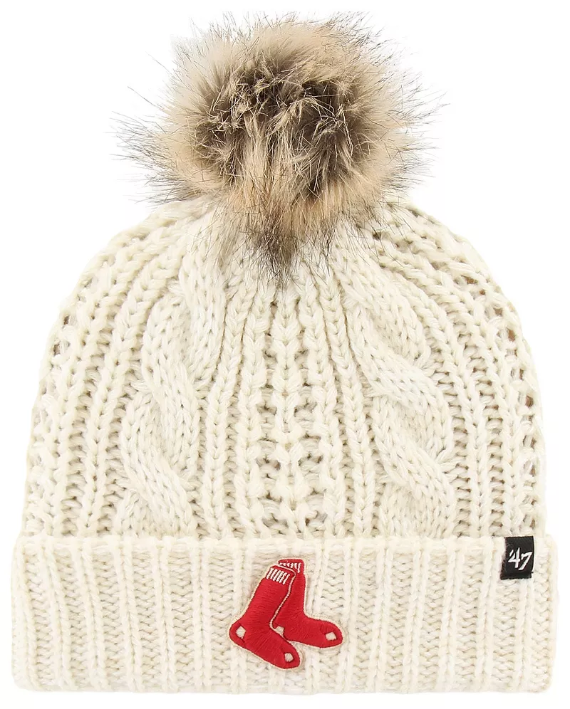 

Женская белая вязаная шапка с манжетами '47 Boston Red Sox Meeko