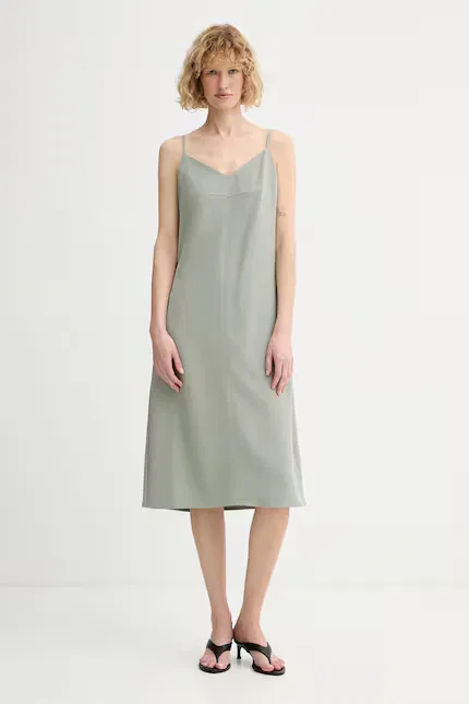 Платье миди приталенное Calvin Klein, зеленый