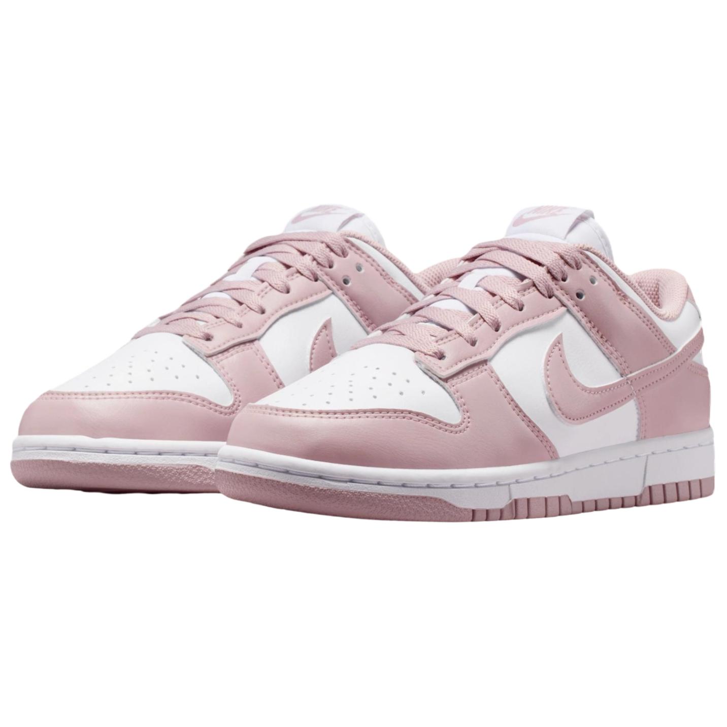 Nike Износостойкие, дышащие низкие скейтбордные кроссовки Dunk, унисекс, розовые и белый — фото 4