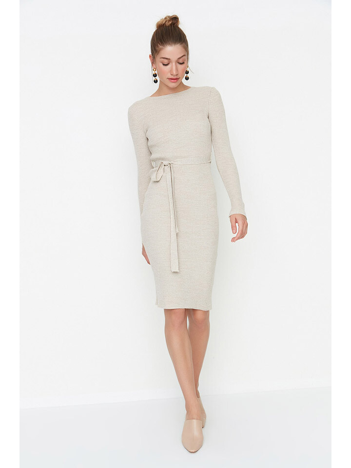 

Платье trendyol Strick, песочный