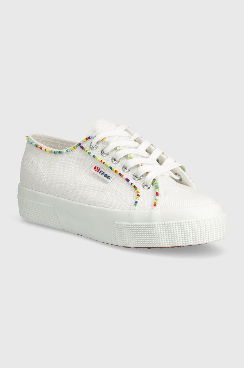 Кроссовки 2740 MULTICOLOR BEADS Superga, белый