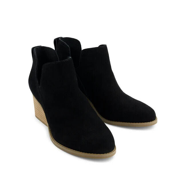Ботинки Toms Gwen 10021339 Женские США 8.5 Черный Замок Клиновидный каблук Ботильоны ZPO2356