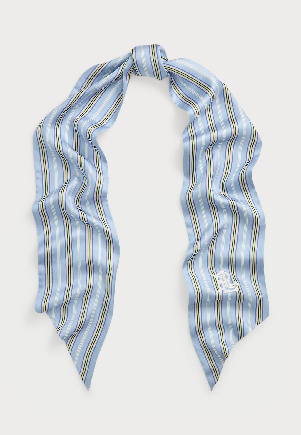 

Шарф STRIPED SILK SCARF Lauren Ralph Lauren, светло-голубой