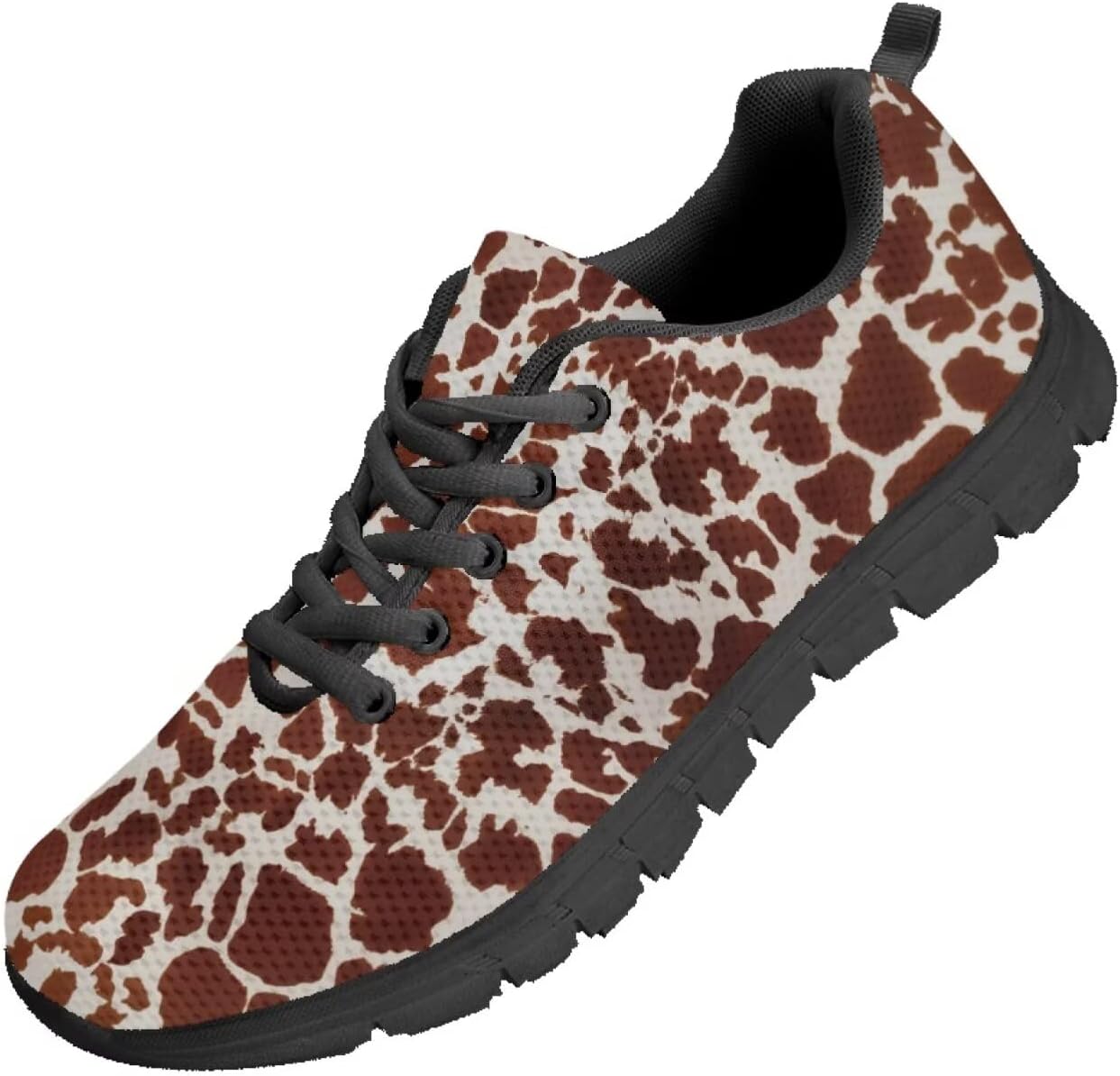 

Мужские кроссовки Funnydude с забавным принтом, повседневные обувь для ходьбы, весенние кеды для тренировок, Brown Cow Print