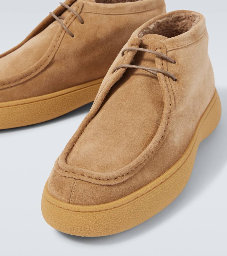 Замшевые ботинки на шнуровке Tod's, Biscotto Fmc C210 Fondo Orzo — фото 3