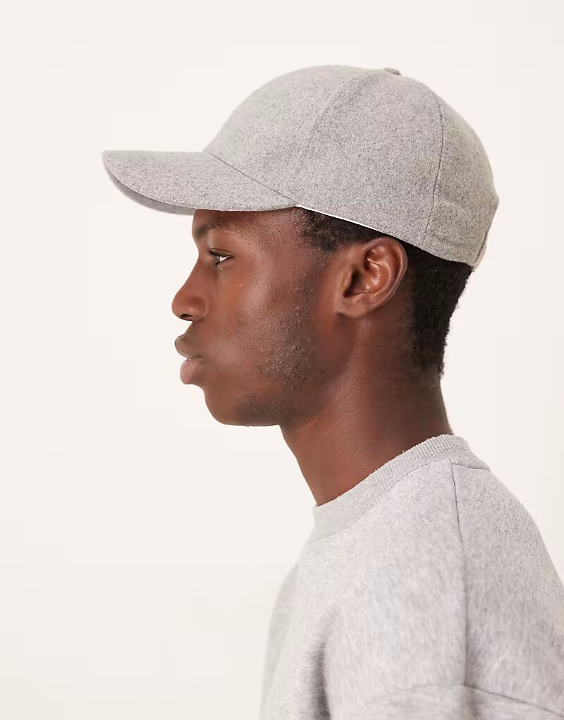 

Фетровая бейсболка серого цвета Asos Design, Серый, Фетровая бейсболка серого цвета Asos Design