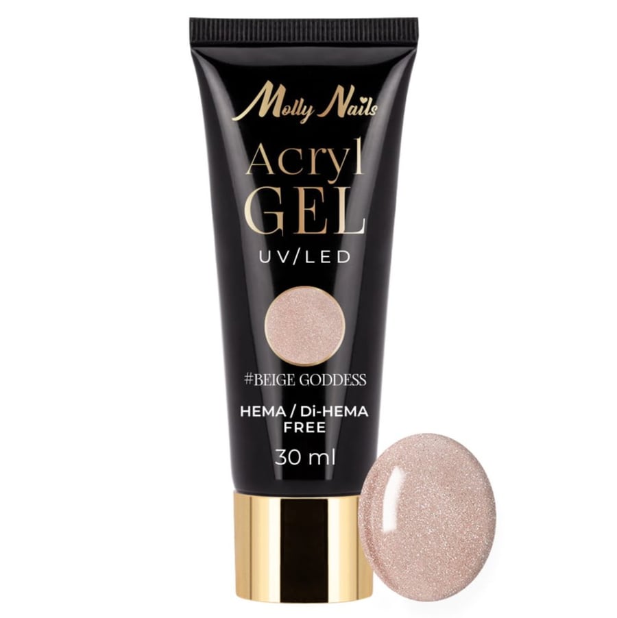 

Mollylac Beige Goddess Hema/di-hema Free Acrylic Builder Gel, 30 мл