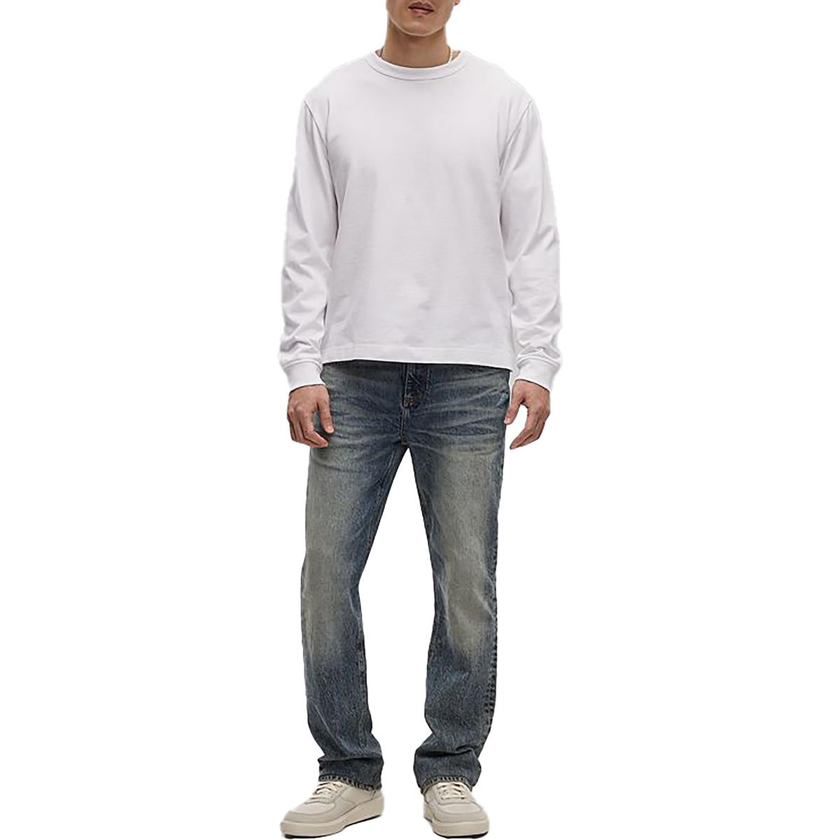 

Мужская однотонная хлопковая футболка Mode of One, цвет bright white
