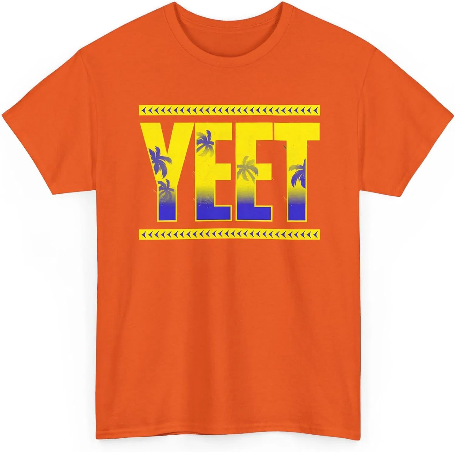 Женская футболка с принтом YEET Roman Reigns Jey Uso, оранжевый