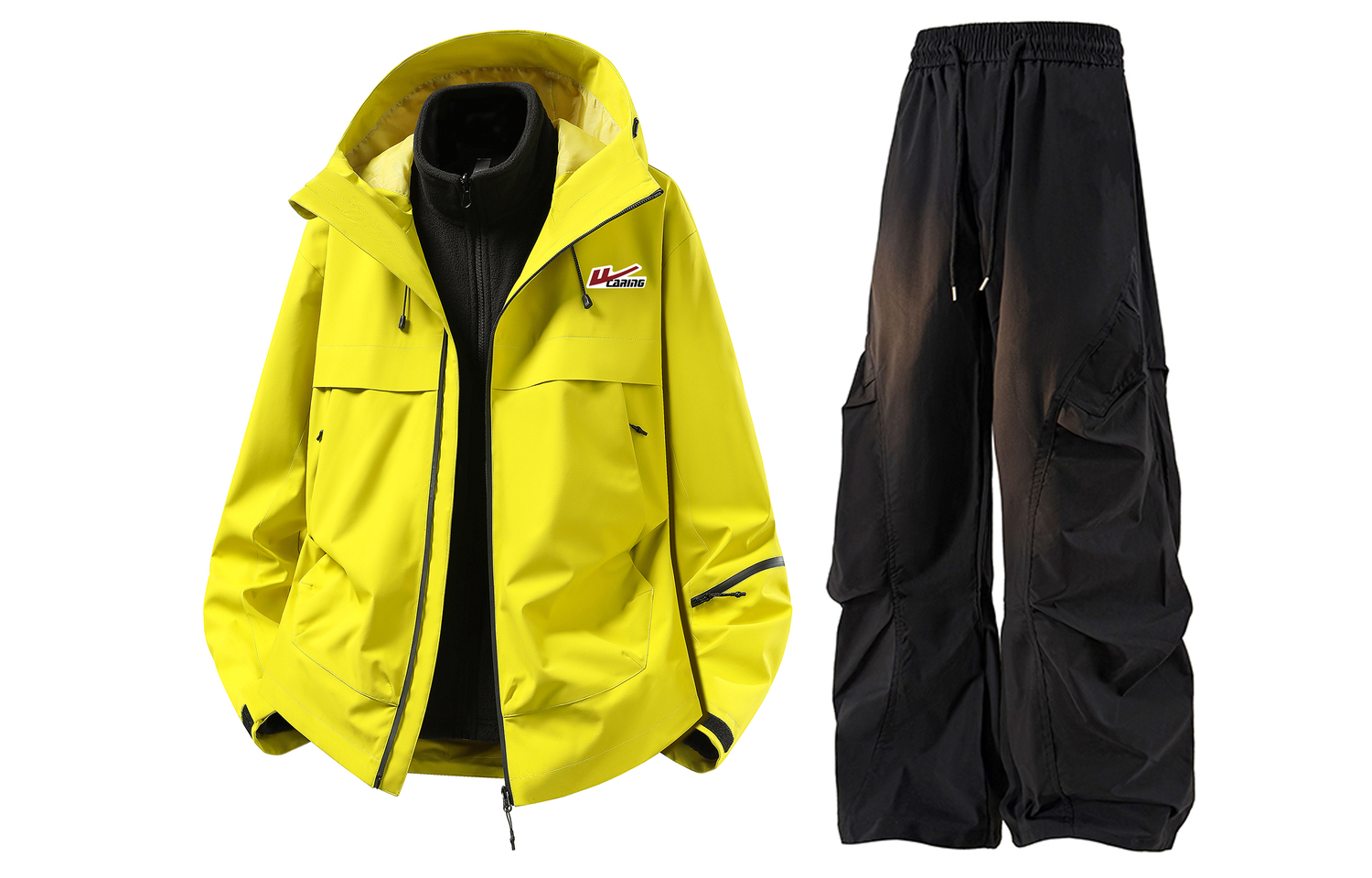 

Ветровка Unisex WARRIOR, lime желтый+черный (3 pack diy badge)