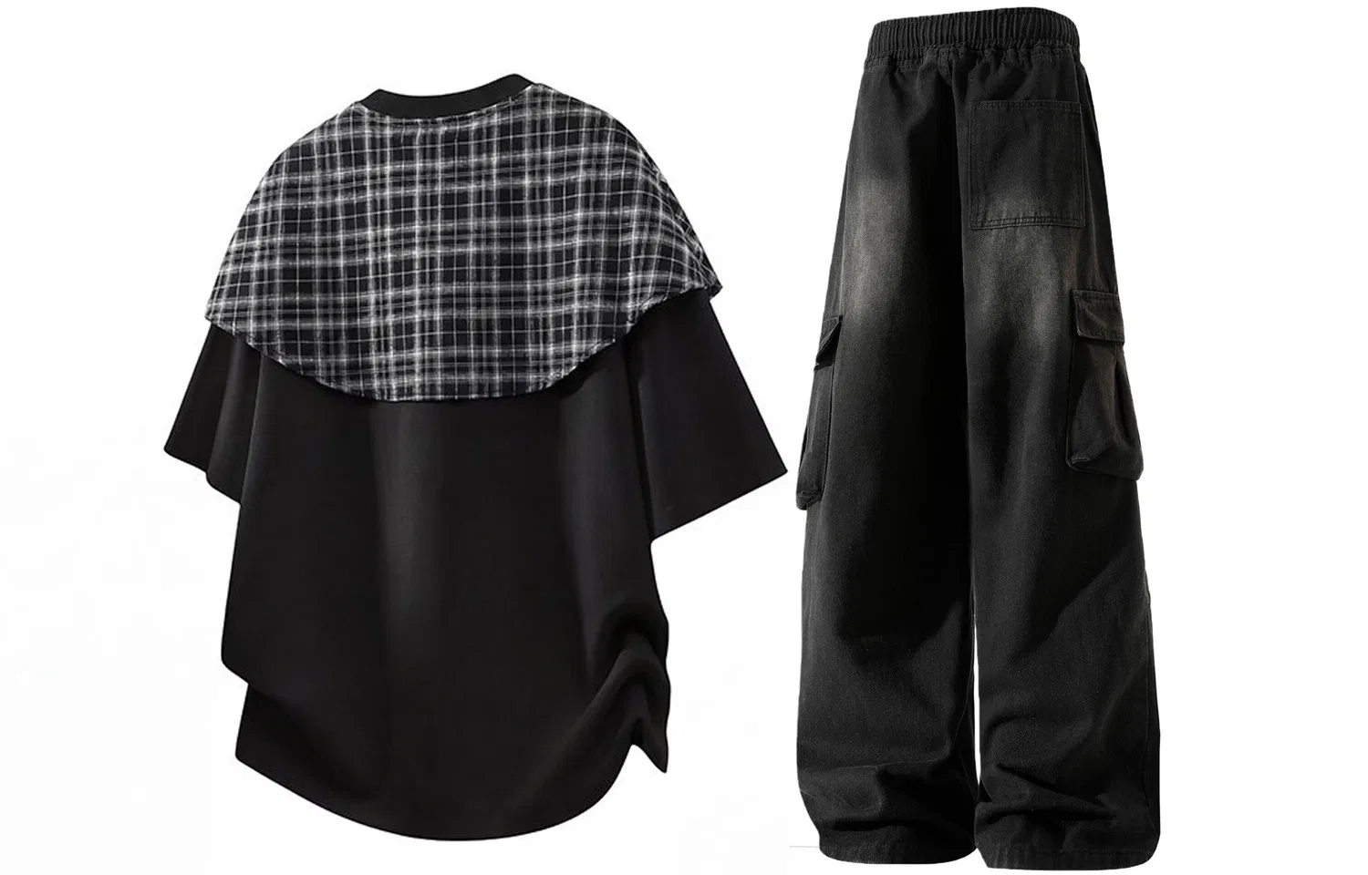 Детский комплект спортивной одежды с круглым вырезом Casual Sportswear GWAF, Black — фото 3