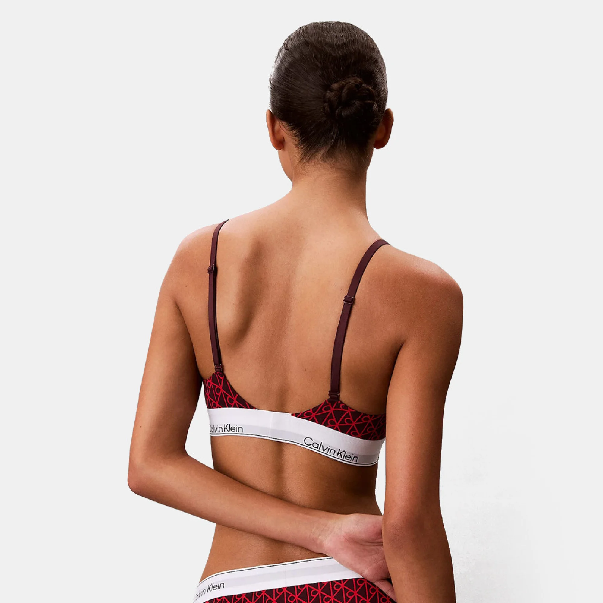 Бюстгальтер Calvin Klein Lightly Lined Triangle, темно-ягодный — фото 3