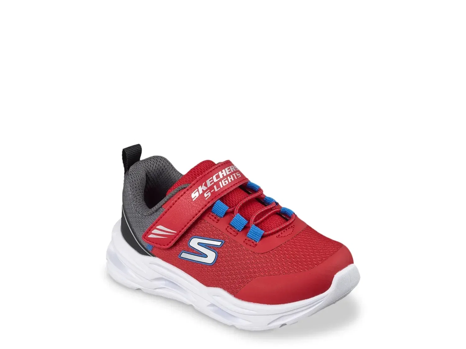 Кроссовки детские со светящейся подошвой S-Lights Lil' Glide-Step, Skechers, красный