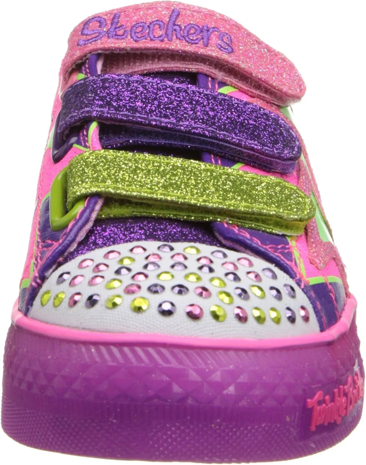 Детские кроссовки для девочек Twinkle Toes Star Stuff Skechers, Neon Pink/Purple — фото 2