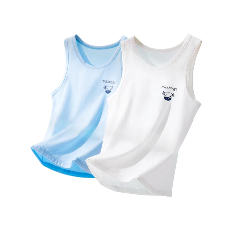 Детский топ на бретелях комплект из 2 штук Lanza, White + Blue — фото 3