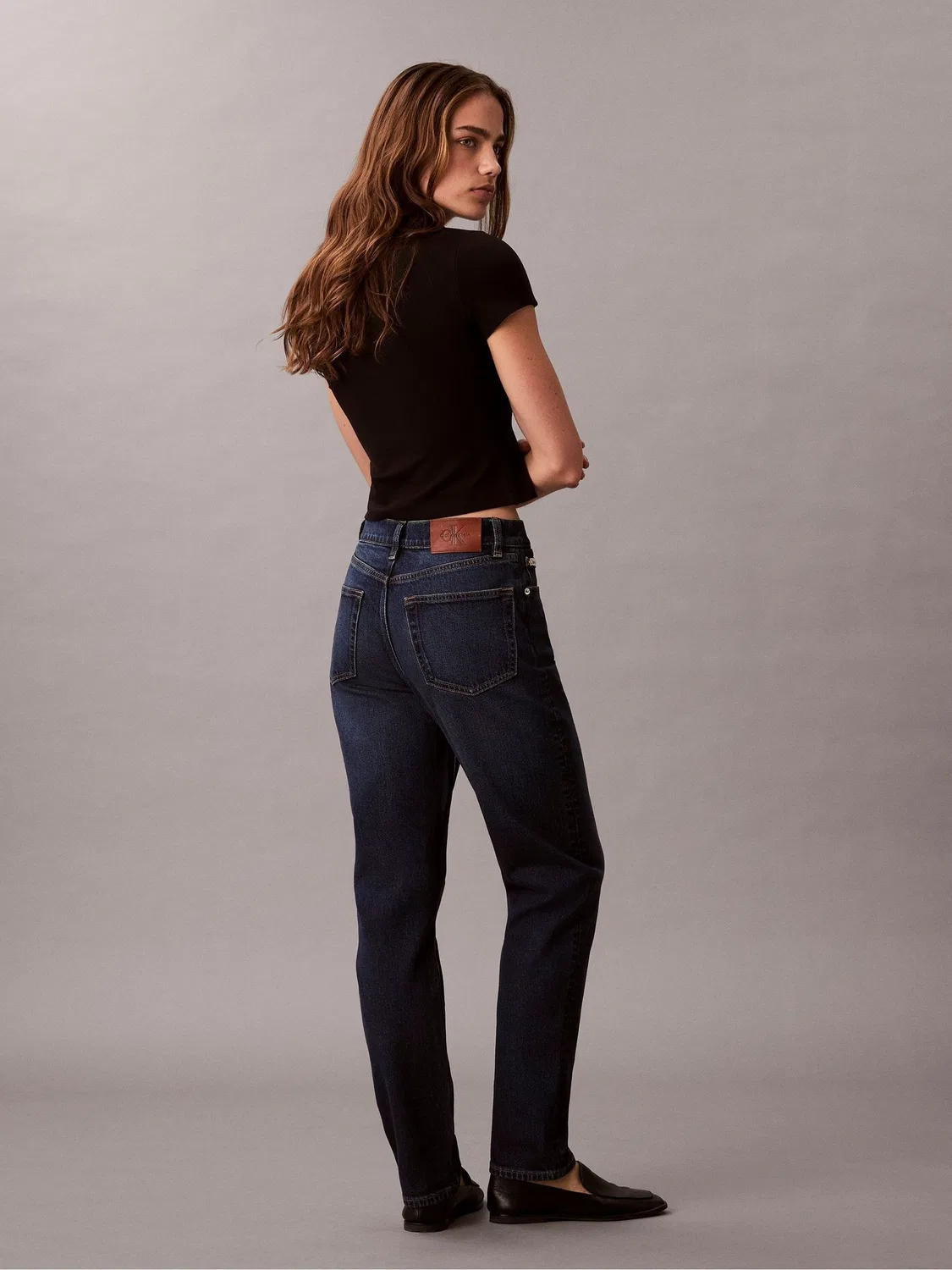 Джинсы Mom, свободная посадка Calvin Klein, синие — фото 2