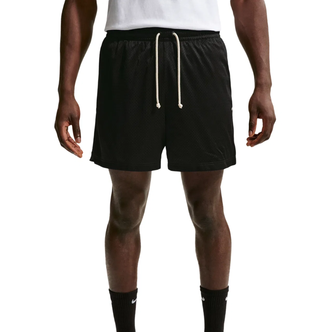 Мужские шорты Dri-FIT Standard Issue Mesh 5IN Nike, белый/черный