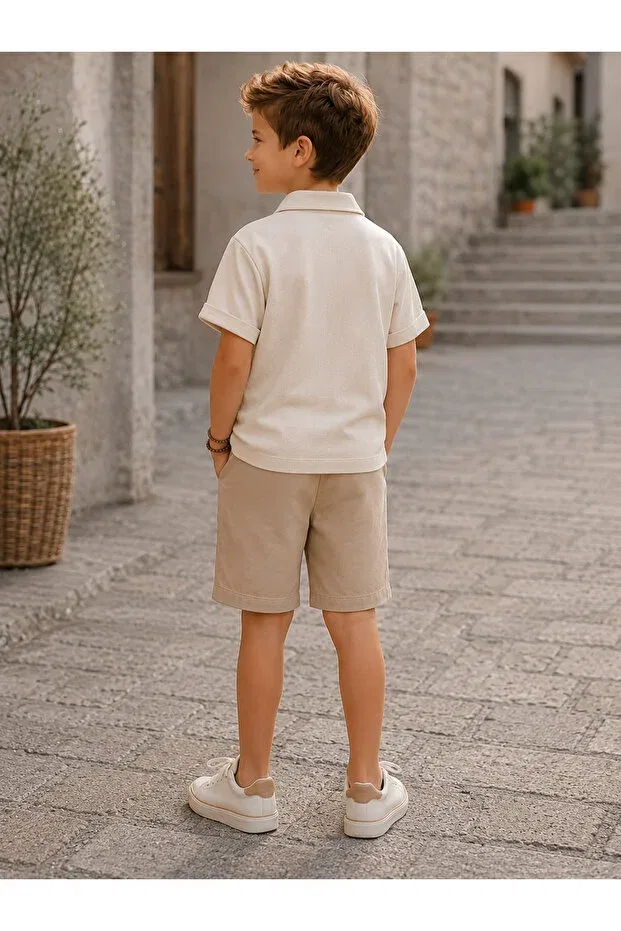Детские шорты для мальчиков хлопковые Sportswear We&Me, Brown — фото 4