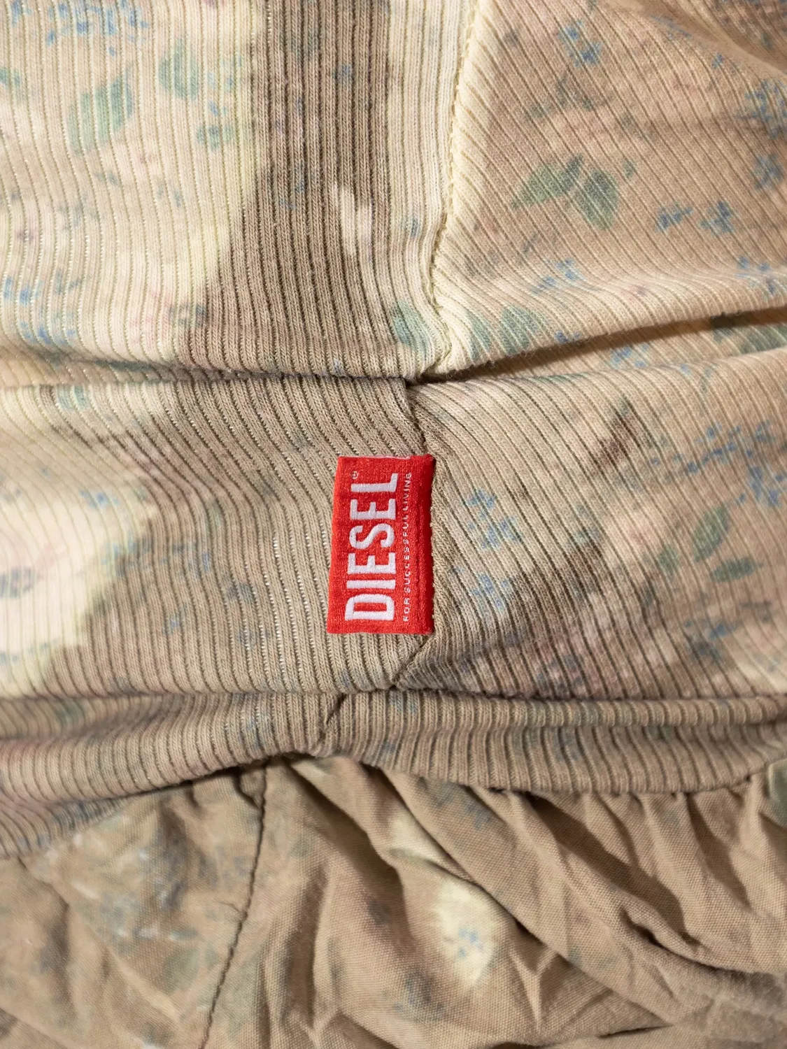 Diesel Топ с цветочным принтом и оборками зеленый — фото 3