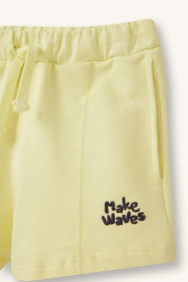 Детские шорты для мальчиков хлопковые Regular fit shorts baby boy h4129a526hs Defacto, Yellow Yl92 — фото 2