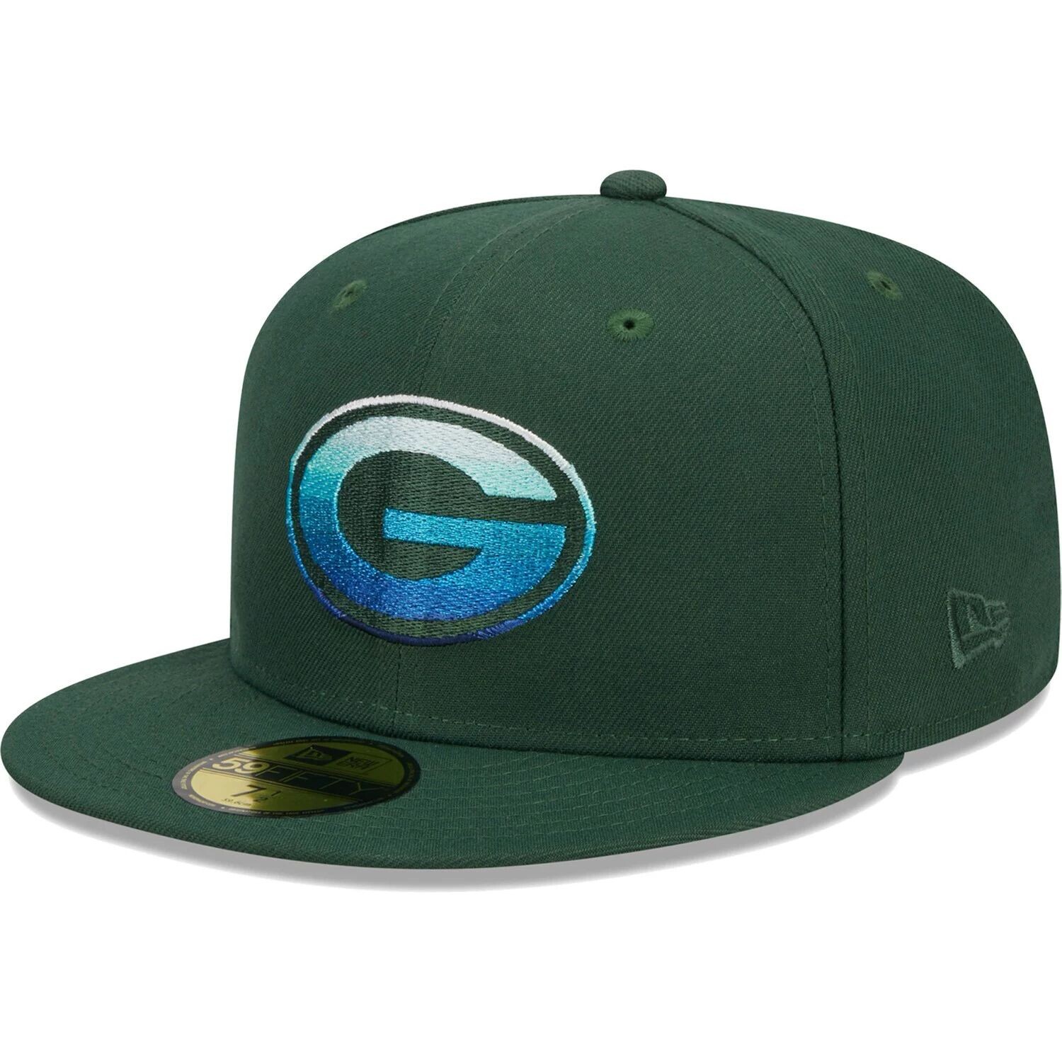 

Мужская приталенная шляпа New Era Green Green Bay Packers Gradient 59FIFTY
