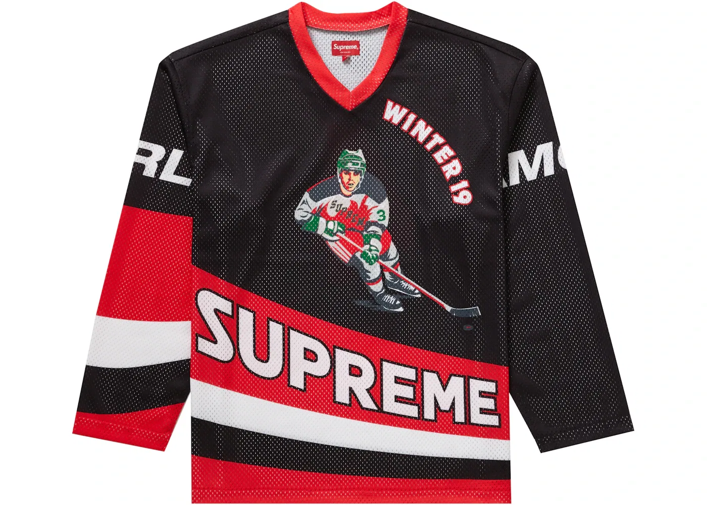 Мужская джерси с принтом Supreme Hockey Jersey, Black