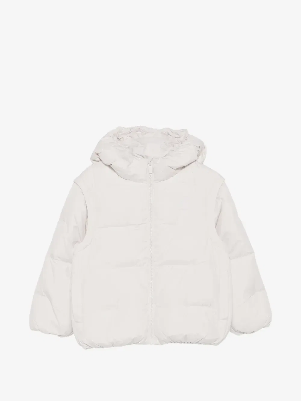 Куртка с капюшоном Emporio Armani Kids, бежевый