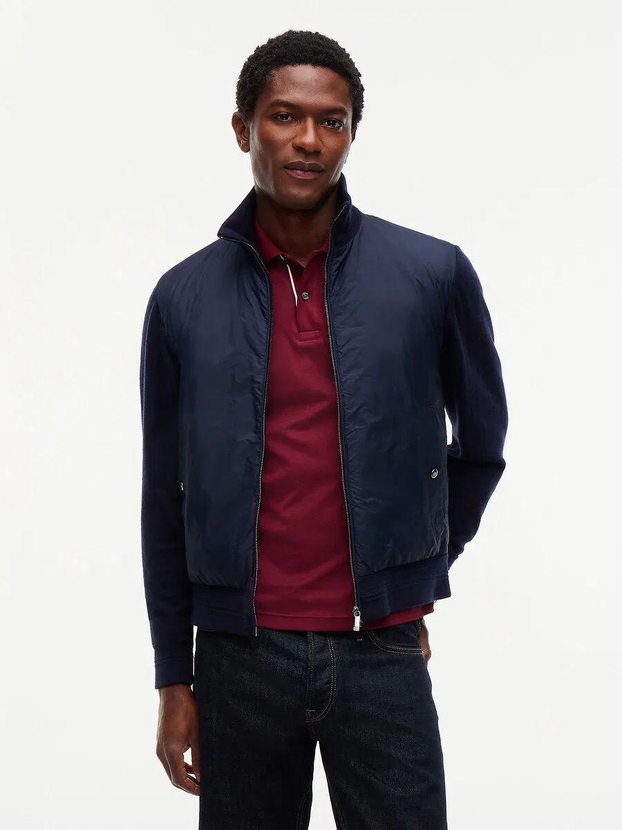 Куртка TOMMY HILFIGER Between-Season 'New York Label' темно-синего цвета — фото 2