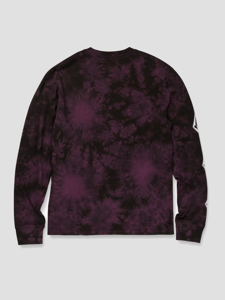 Лонгслив Volcom Iconic Stone Dye Longsleeve T-Shirt, mulberry — фото 2