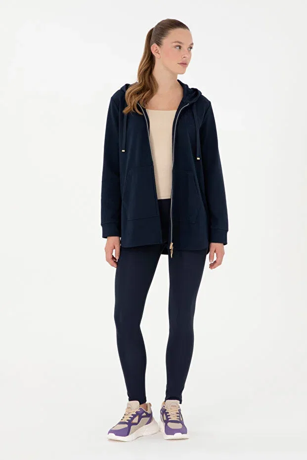 Женские свитшот с капюшоном U.S. Polo Assn., Navy Blue — фото 4