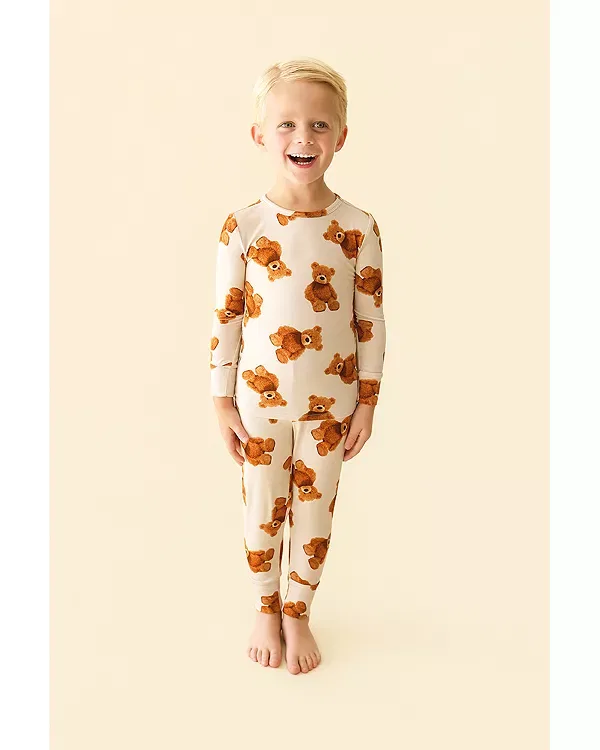 Детский комплект пижам с принтом TEDDY FrEDDY Classic Posh Peanut, бежевый — фото 4