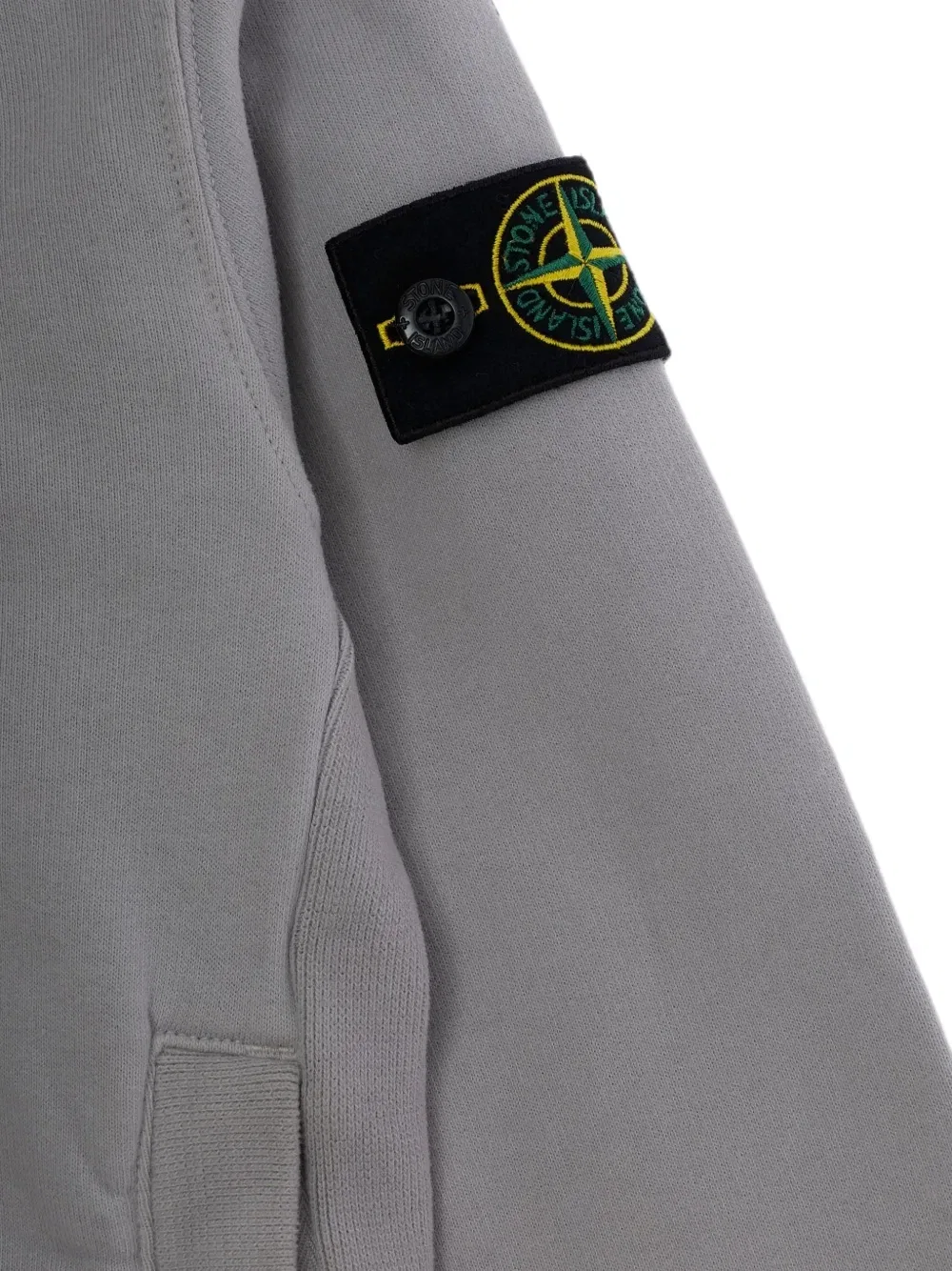 Толстовка на молнии с нашивкой-логотипом Stone Island Junior, серый — фото 3