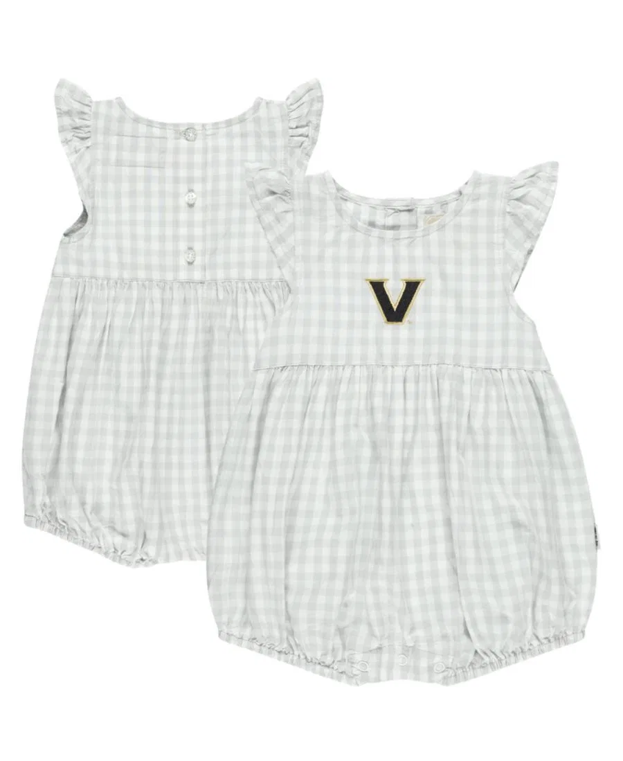 Боди с рюшами Cara Gingham Ruffled Garb, Gray