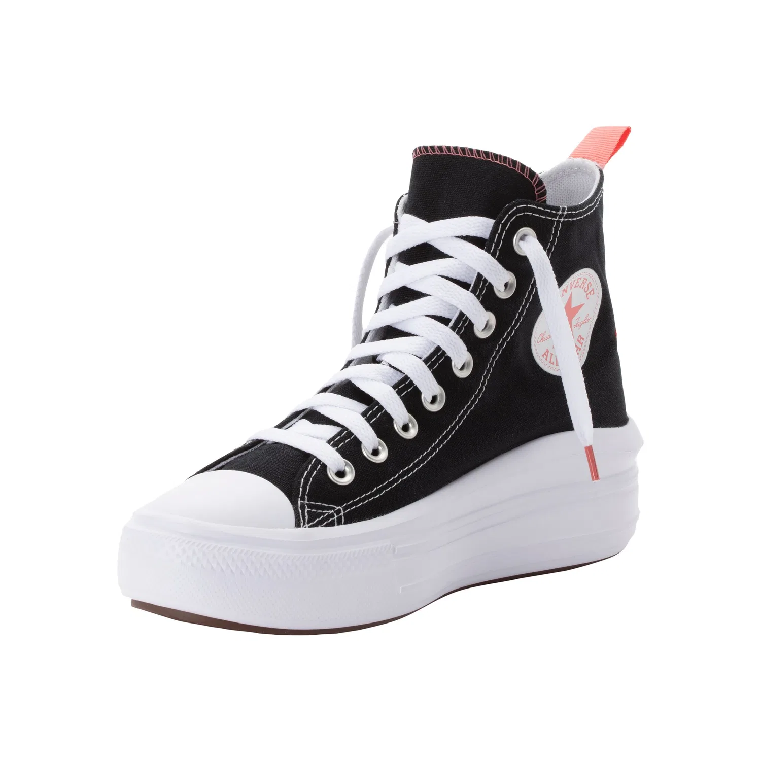 Детские кеды на платформе со шнуровкой Converse, Black/White