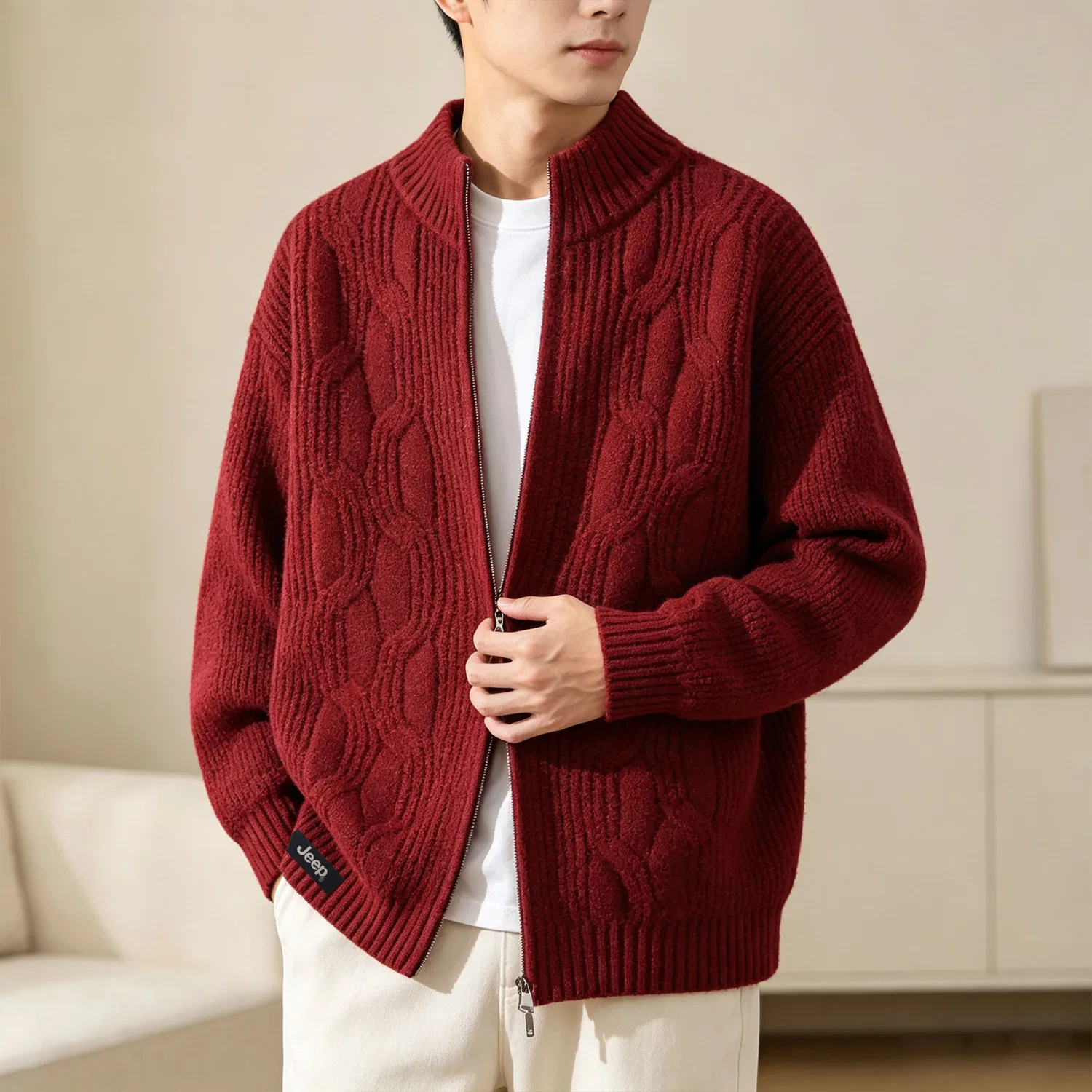 Детский свитер Unisex Moderate Jeep, Red — фото 4
