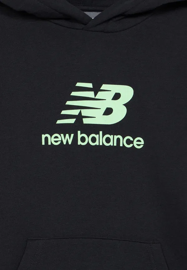 Комплект из худи и брюк с принтом Stacked logo hoodie set New Balance, Caviar, цвет caviar — фото 4