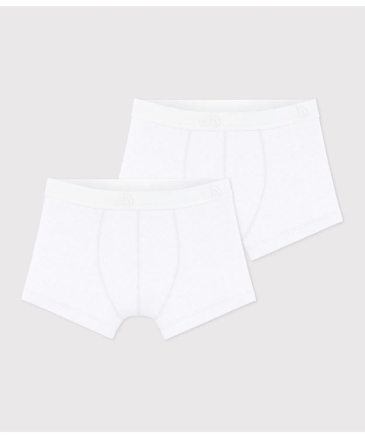 Детские трусы-плавки комплект из 2 штук, без рисунка PETIT BATEAU, White