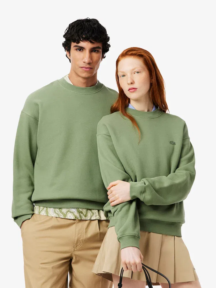 Свитер Lacoste свободного кроя с круглым вырезом, мужской, хлопок, синий